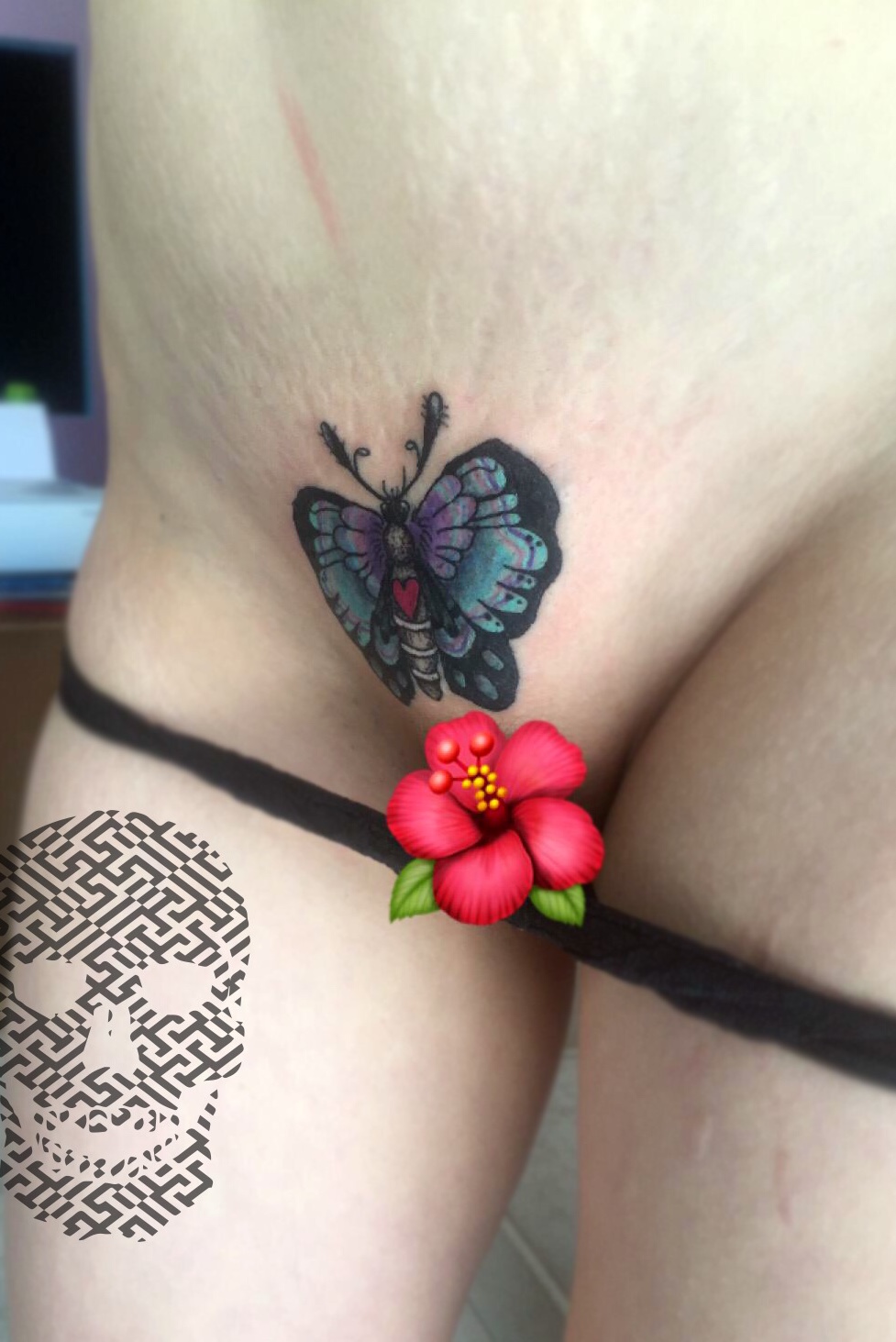 Best of Butterfly tattoo on vagina