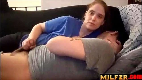 sister gives brother a handjob