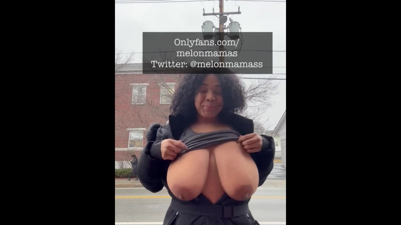 carole lamarre add flashing huge tits in public photo