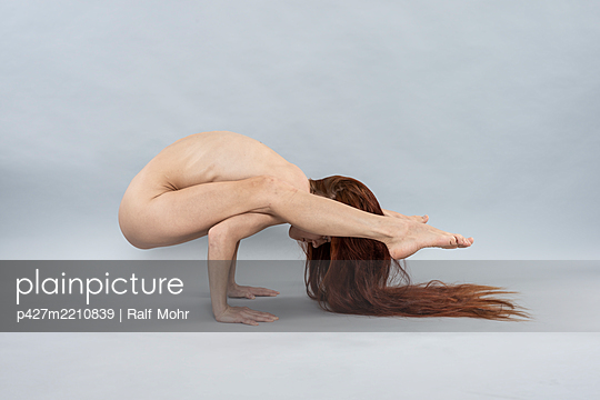 Nude Yoga Moves chested women