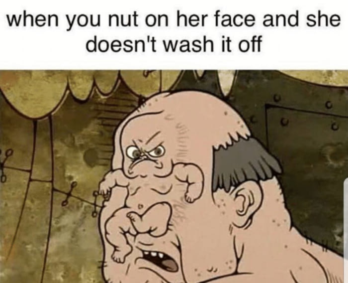 nut on my face