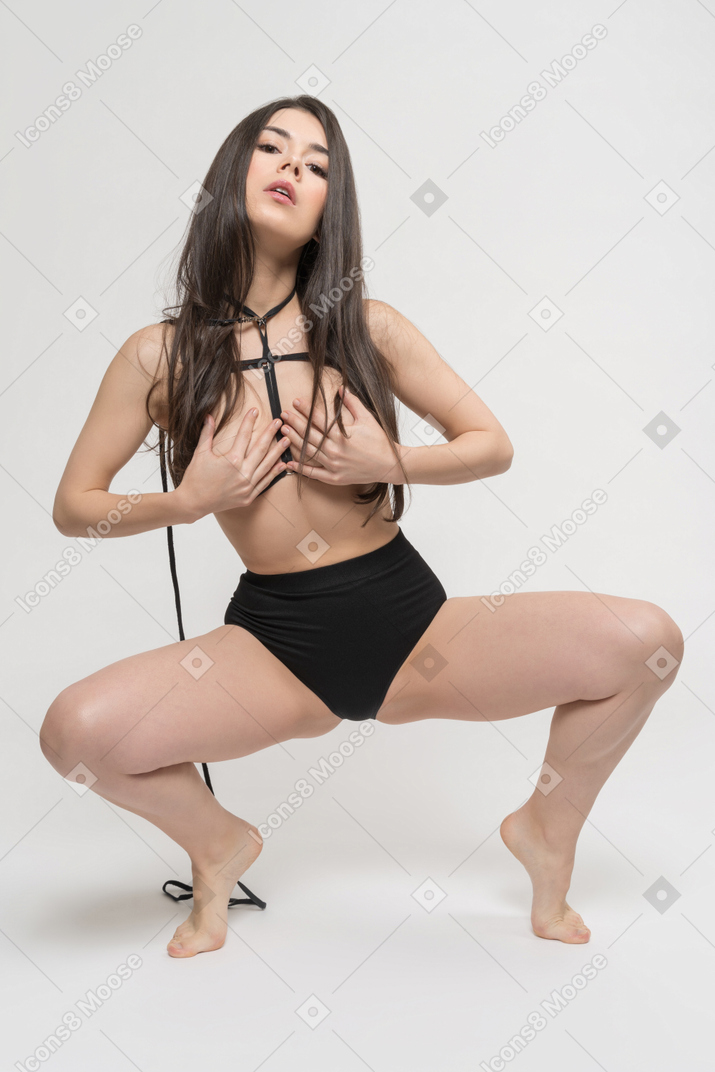 Spreading Legs in bukkake