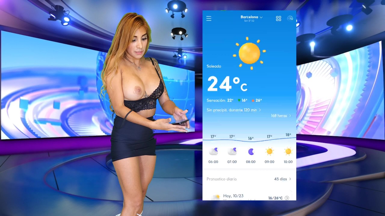 Weather Girl Nude femboy creampie