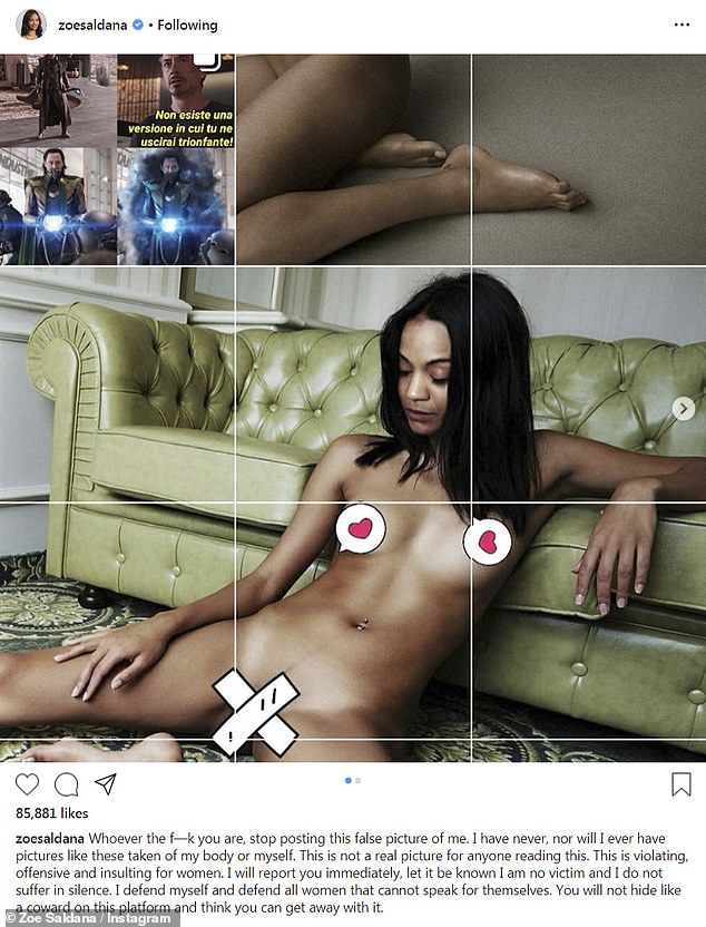 Zoe Saldana Naked Pictures night tits