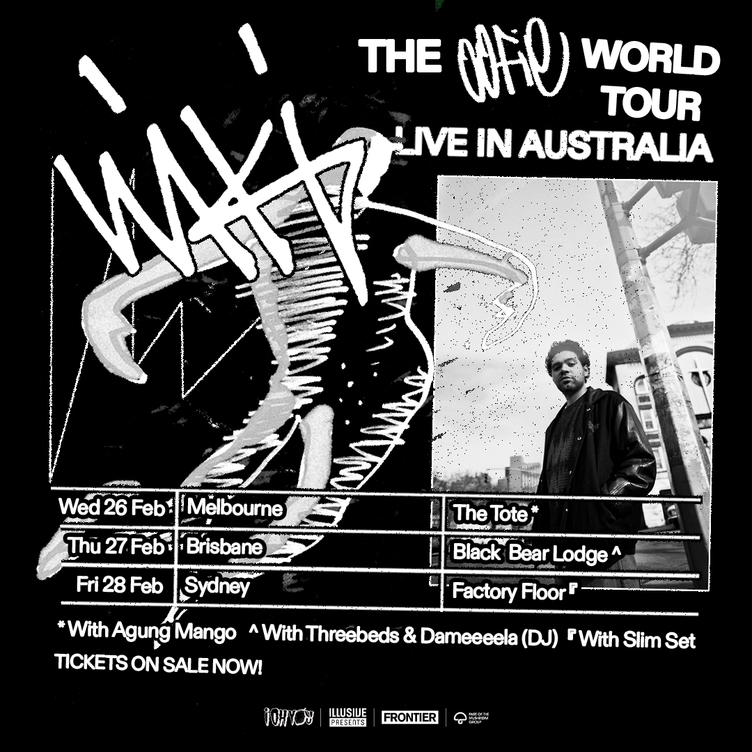 WIKI ANNOUNCES AGUNG MANGO (MELB), DAMEEEELA [DJ SET] & THREEBEDS (BRIS) + SLIM SET (SYD) AS SUPPORTS FOR HIS OOFIE AUSTRALIAN TOUR