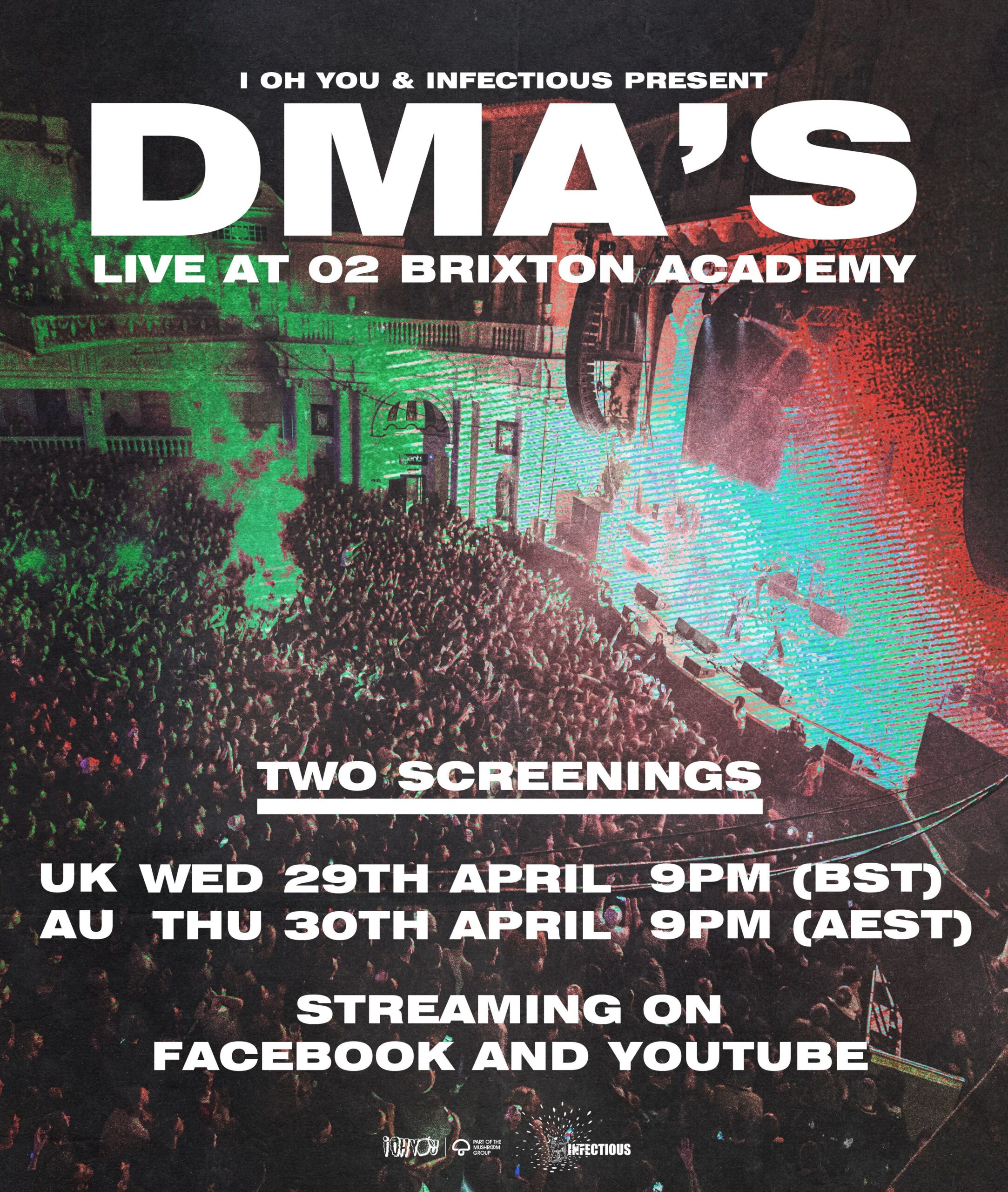 DMA’S  SHARE ‘SILVER’ VIDEO LIVE FROM O2 ACADEMY BRIXTON