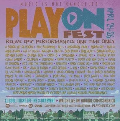 WARNER MUSIC GROUP ARTISTS AND SONGWRITERS JOIN TOGETHER FOR THE FIRST-EVER PLAYON FEST, A VIRTUAL MUSIC FESTIVAL
