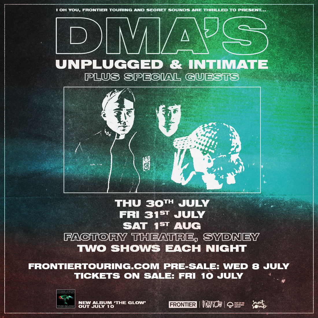 DMA’S ANNOUNCE EXCLUSIVE ‘UNPLUGGED & INTIMATE’ SYDNEY SHOWS – JULY/AUGUST 2020 TICKETS ON SALE FRIDAY 10 JULY