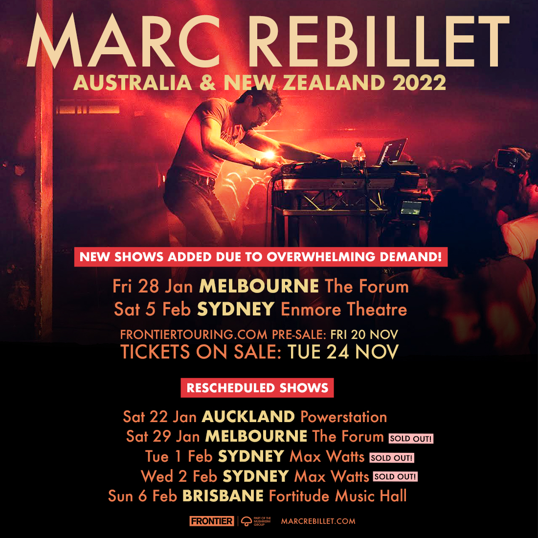 Marc Rebillet announces rescheduled AU & NZ dates for Jan-Feb 2022 | New Melbourne + Sydney shows added!