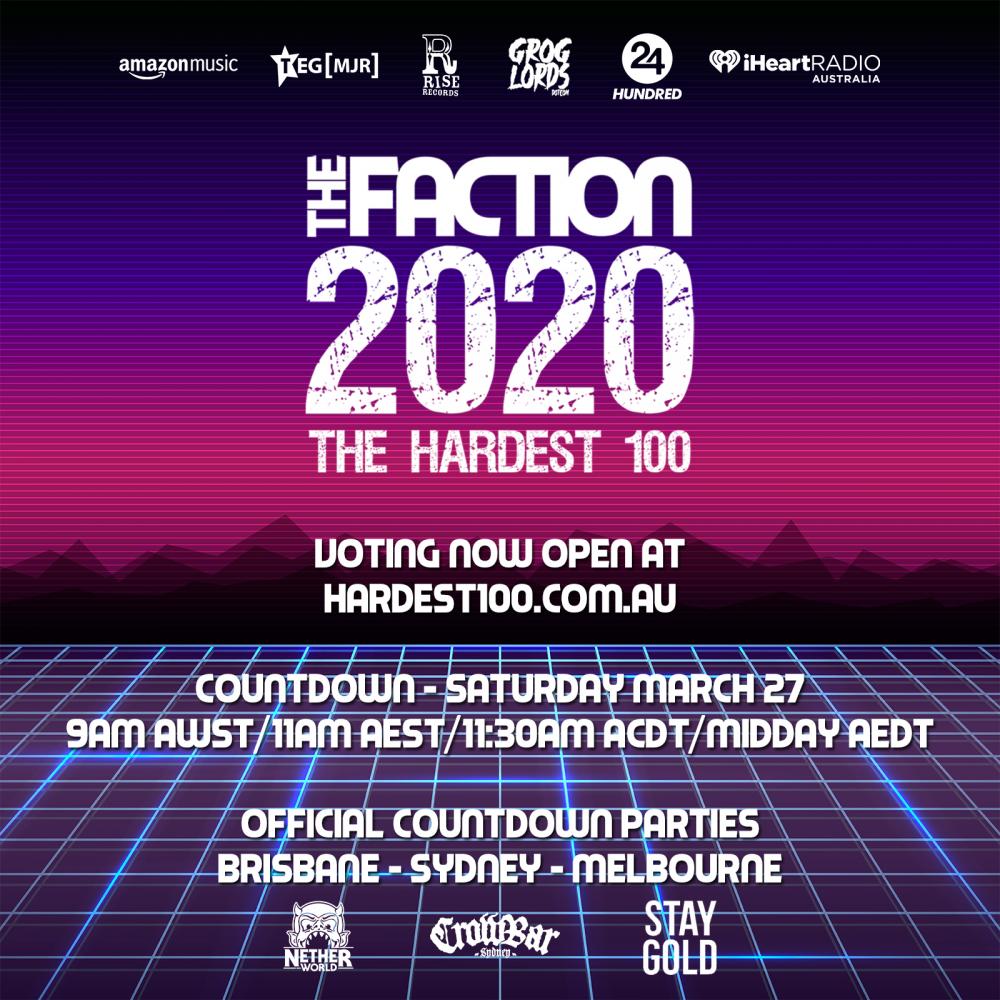 VOTING NOW OPEN FOR THE FACTION’S 2020 HARDEST 100 COUNTDOWN!