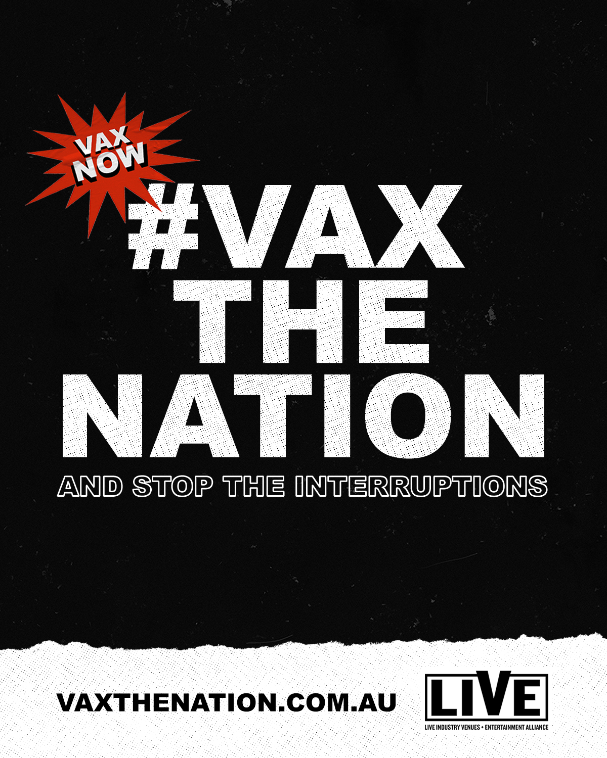 #VAXTHENATION – LIVE Alliance launches national vaccination campaign | 400+ artists & industry join forces