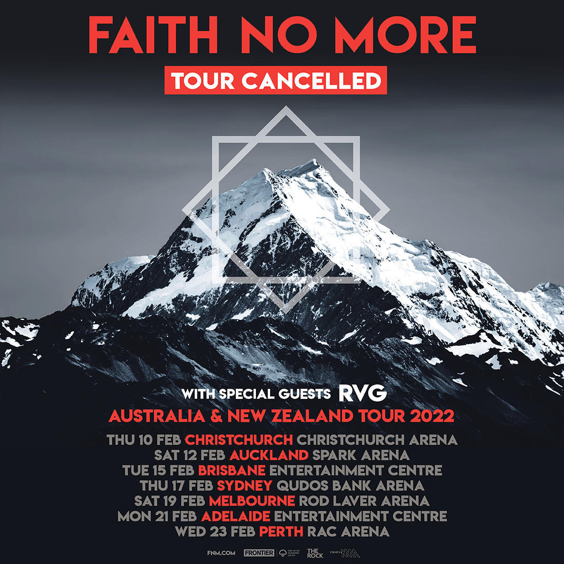 FAITH NO MORE AUSTRALIAN & NEW ZEALAND TOUR CANCELLED