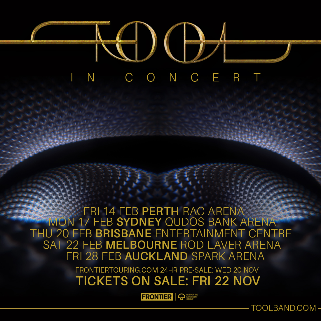 TOOL RETURNING TO AUSTRALIA & NEW ZEALAND FOR THE FIRST TIME IN SIX YEARS – FEBRUARY 2020