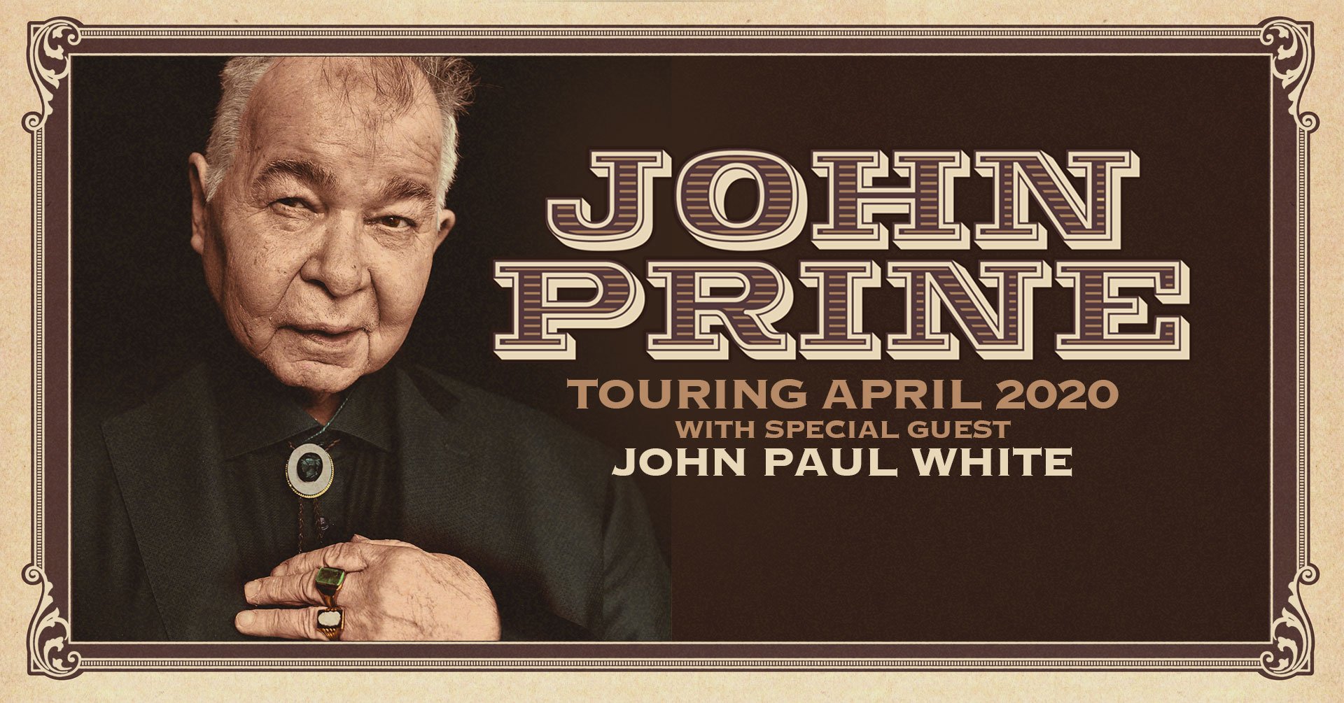 JOHN PRINE ANNOUNCES JOHN PAUL WHITE (THE CIVIL WARS) AS SPECIAL GUEST ON AUSTRALIAN TOUR