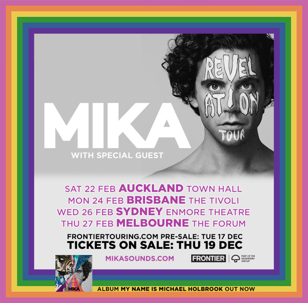 MIKA ANNOUNCES REVELATION TOUR FIRST AUSTRALIAN SHOWS IN 11 YEARS ...