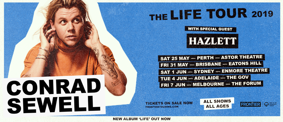 Conrad Sewell ‘Life’ Australian Tour Kicks Off Next Week With Hazlett