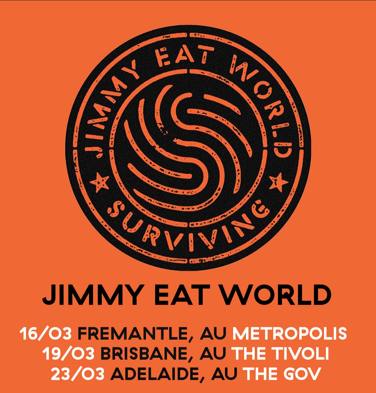 JIMMY EAT WORLD TO PLAY THREE HEADLINE AUSTRALIAN SHOWS | MARCH 2020